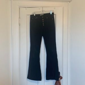 Free People Flare Corduroy Pants | Black | Size 29